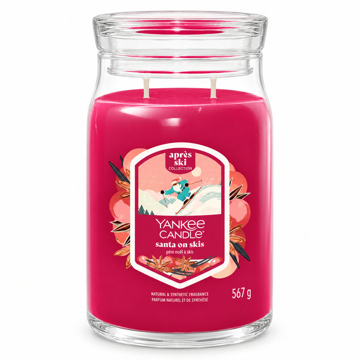 Yankee Candle Santa On Skis Large Jar 2 Wick Candle 567g Candles Yankee Candle