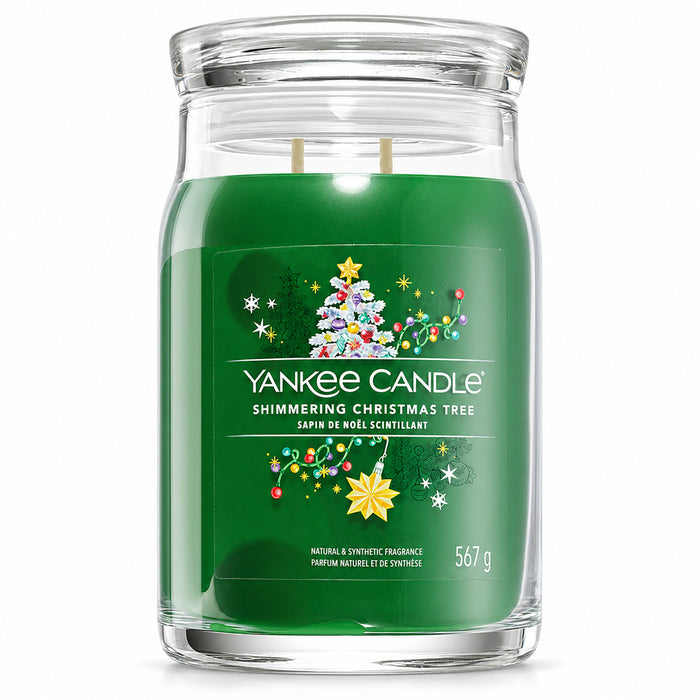 Yankee Candle Shimmering Christmas Tree Large Jar 2 Wick Candle 567g Candles Yankee Candle
