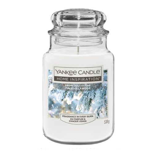 Yankee Candle Large Snow Dusted Pine 538g Candles Yankee Candle   