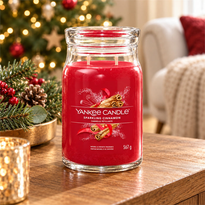 Yankee Candle Sparkling Cinnamon Large Jar 2 Wick Candle 567g Candles Yankee Candle