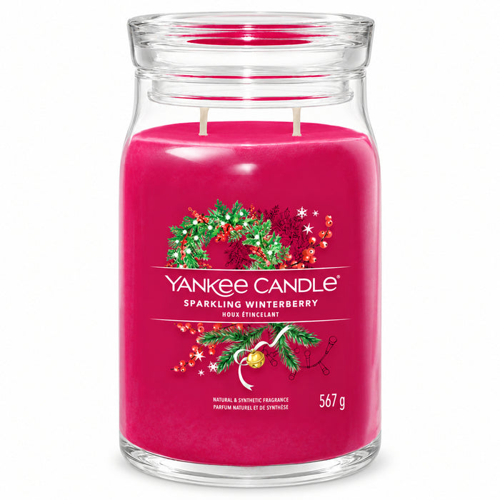 Yankee Candle Sparkling Winterberry Large Jar 2 Wick Candle 567g Candles Yankee Candle