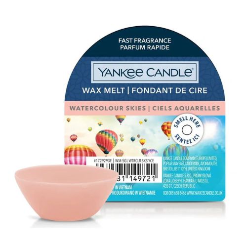 Yankee Candle Watercolour Skies Wax Melt 22g Wax Melts & Oil Burners Yankee Candle   