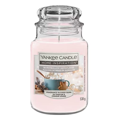 Yankee Marshmallow Snowflakes Large Jar Candle 538g Candles Yankee Candle