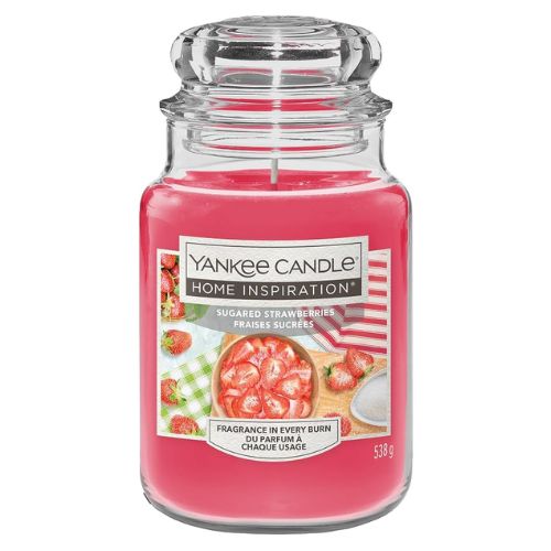 Yankee Sugared Strawberries Large Jar Candle 538g Candles Yankee Candle