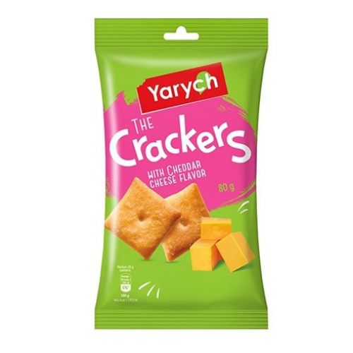 Yarych The Crackers Cheddar Cheese 80g Crisps, Snacks & Popcorn Yarych   