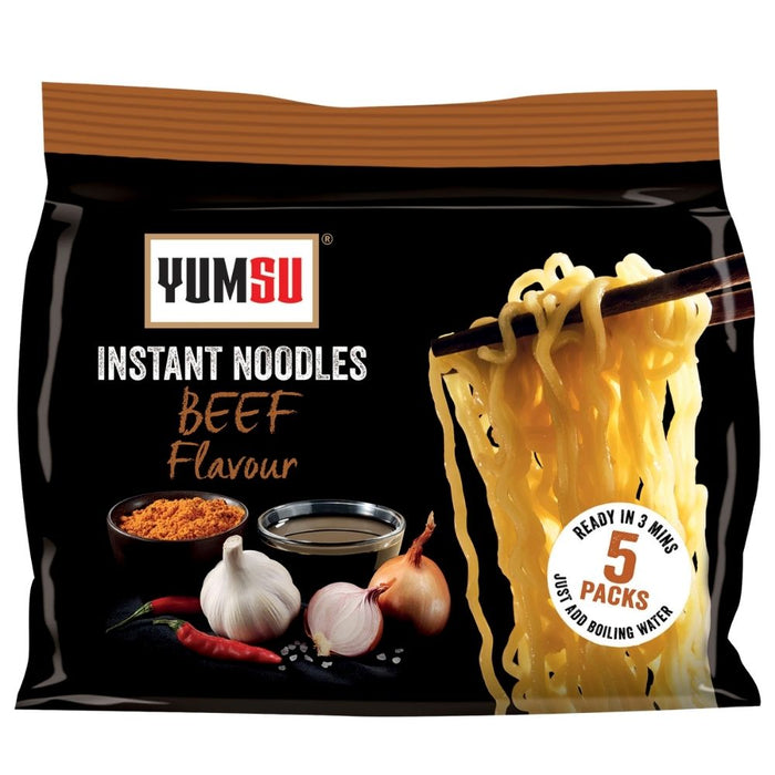 Yumsu Instant Ramen Noodles Variety Bundle 23 Packs - Chicken Curry, Special Chicken, Kimchi, Beef & Chilli Fire Flavours Pasta & Noodles Yumsu