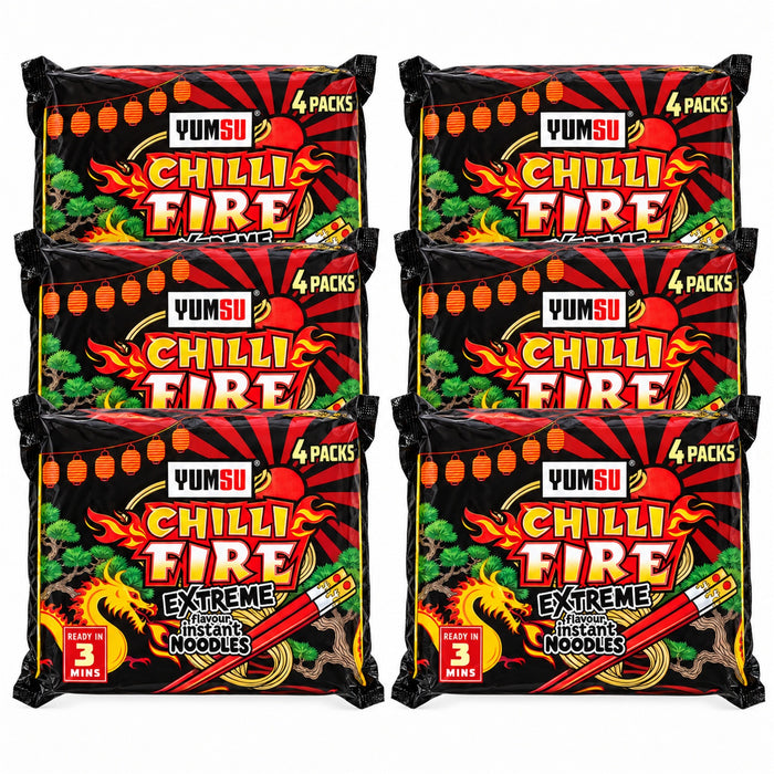 Yumsu Chilli Fire Extreme Instant Noodles Assorted Packs Pasta, Rice & Noodles Yumsu 24 Packs