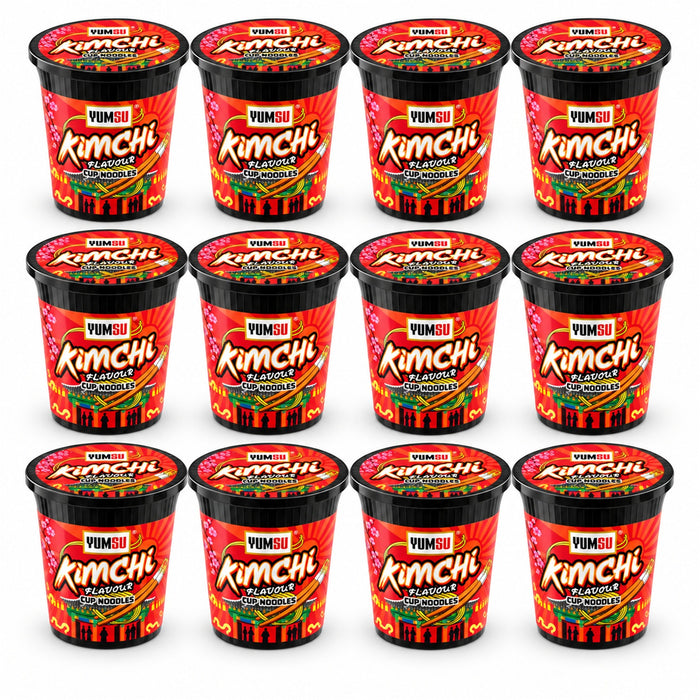Yumsu Kimchi Cup Noodles 60g Assorted Packs Pasta, Rice & Noodles Yumsu Pack of 12