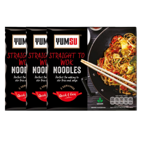 Yumsu Straight To Wok Noodles 300g Assorted Packs Pasta & Noodles Yumsu Pack of 3