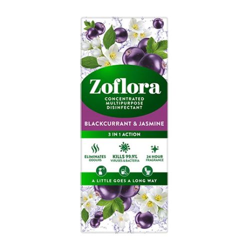Zoflora Blackcurrent & Jasmine Multipurpose Concentrated Disinfectant 500ml Disinfectants Zoflora   