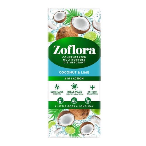 Zoflora Coconut & Lime Multipurpose Concentrated Disinfectant 500ml Disinfectants Zoflora   