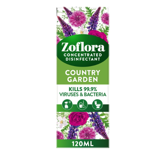 Zoflora Country Garden Concentrated Fragrance 120ml Assorted Packs Disinfectants Zoflora Pack of 1