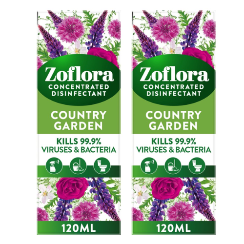 Zoflora Country Garden Concentrated Fragrance 120ml Assorted Packs Disinfectants Zoflora Pack of 2