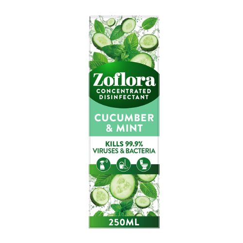 Zoflora Cucumber & Mint Multipurpose Concentrated Disinfectant 250ml Multipurpose Cleaners Zoflora   