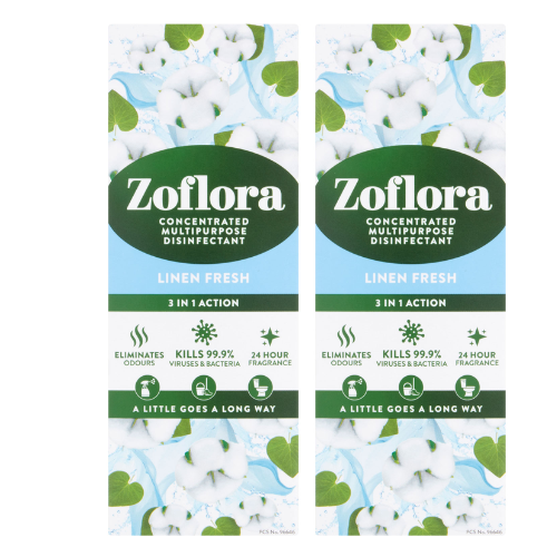 Zoflora Linen Fresh Concentrated Fragrance 120ml Assorted Packs Disinfectants Zoflora Pack of 2