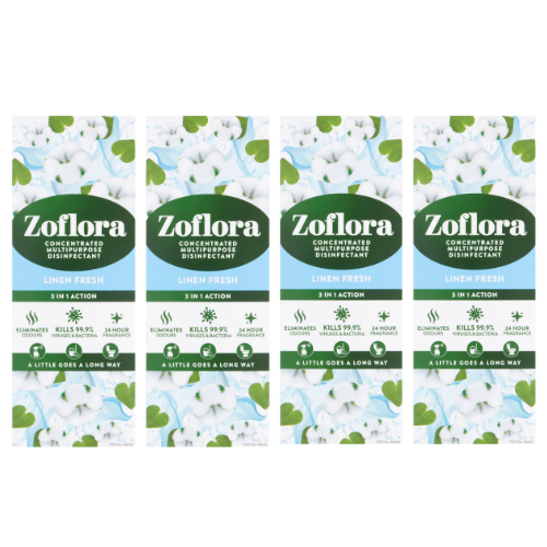 Zoflora Linen Fresh Concentrated Fragrance 120ml Assorted Packs Disinfectants Zoflora Pack of 4