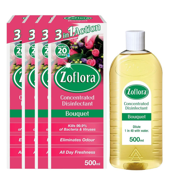 Zoflora Bouquet Disinfectant 500ml Assorted Packs Disinfectants Zoflora Pack of 4