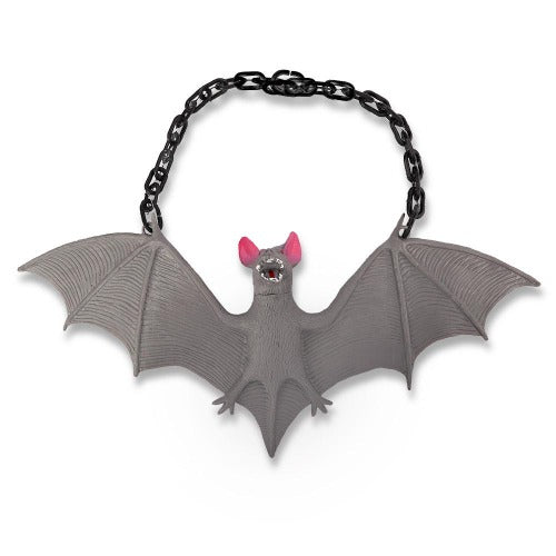 Horrifying Hanging Bat Assorted Colours Halloween Decorations FabFinds Grey  