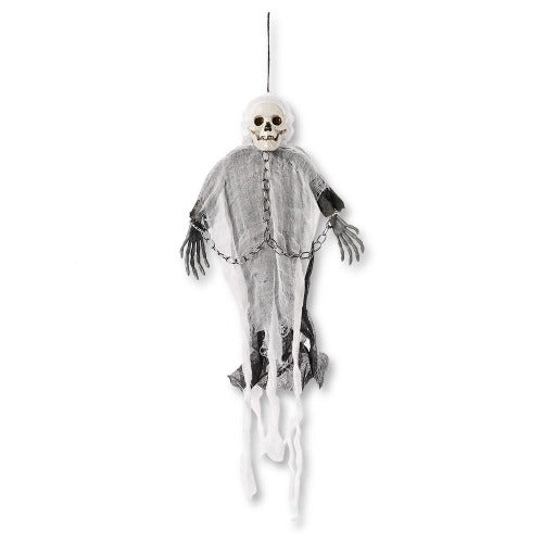 White Hooded Ghost Skeleton Halloween Decoration Halloween Decorations FabFinds   