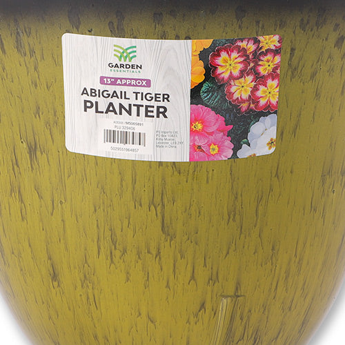 Abigail Tiger Planter Assorted Colours 13" Pots & Planters Garden Essentials   