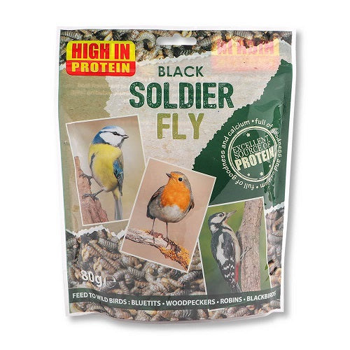 Black Soldier Fly Bird Food 80g Bird Food & Seeds FabFinds   