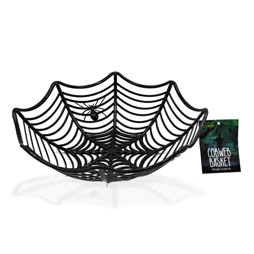 Halloween Cobweb Basket Assorted Colours Halloween Decorations FabFinds Black  