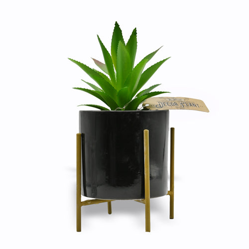 In Bloom Decor Plant In Gold Standing Frame Assorted Colours Artificial Trees FabFinds Black  