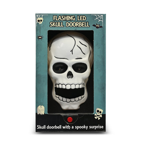 Flashing LED Halloween Skull Doorbell Halloween Decorations FabFinds   