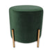 Luxury Velvet Footstool With Gold Metal Stand Home Decoration FabFinds   