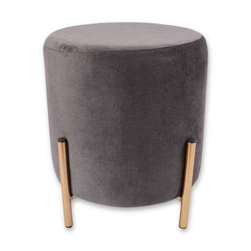 Luxury Velvet Footstool With Gold Metal Stand Home Decoration FabFinds   