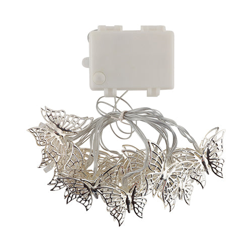 Cole & Bright 10 Silver Butterfly String Lights Garden Lights Cole & Bright   