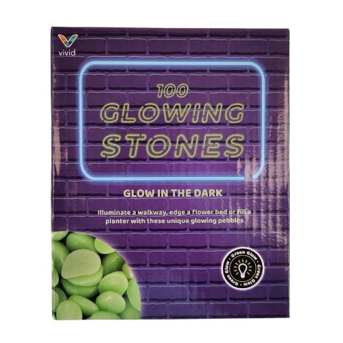 Vivid 100 Glow In The Dark Stones Garden Decor Vivid   