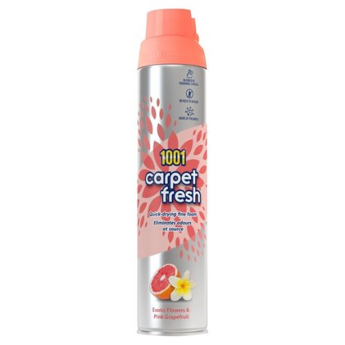 1001 Carpet Fresh Exotic Flowers & Pink Grapefruit Odour Remover 300ml Floor & Carpet Cleaners 1001   