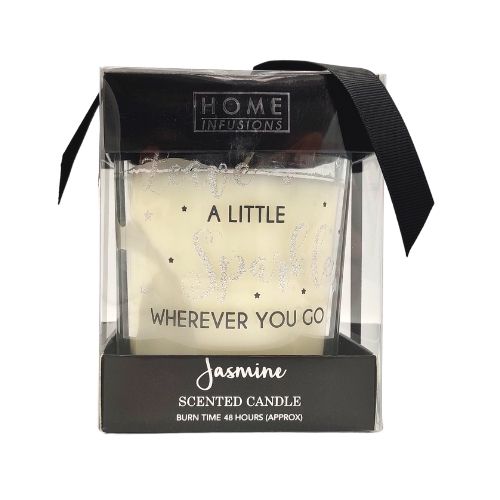 Home Infusions Jasmine Scented Wax Glass Candle Candles Home Infusions   