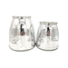 Small Silver Glass Tealight Holder 13cm Christmas Candles & Holders The Satchville Gift Company   