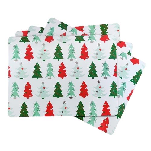 Christmas Tree Placemat 4 Pack Christmas Tableware Home Collection   