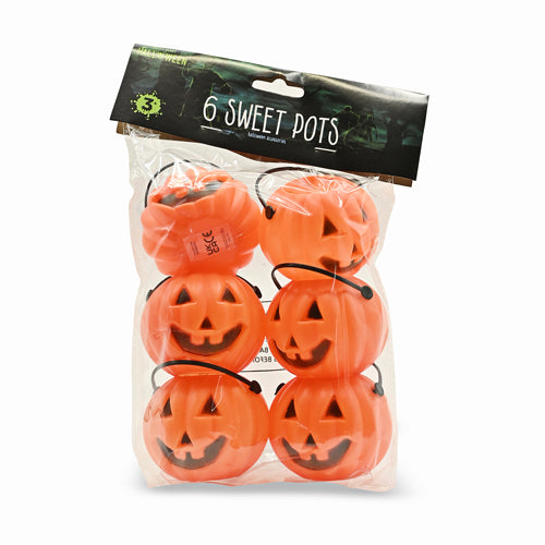 Scary Pumpkin Sweet Pots 6 Pack Halloween Accessories FabFinds   