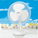 Hyundai 12" Oscillating White Desk Fan Fans Hyundai   