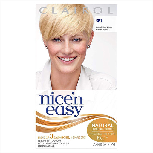 Clairol Nice n Easy Hair Colour Natural Light Neutral Summer Blonde SB1 Hair Dye Clairol   