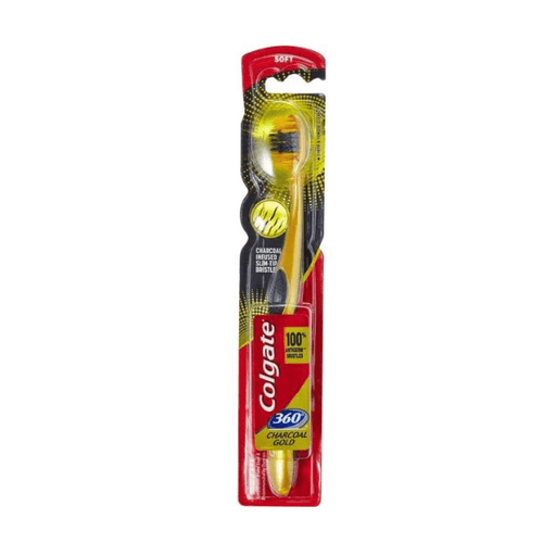 Colgate Toothbrush 360 Gold Charcoal Soft Toothbrushes Colgate   