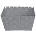 Mini Wide Weave Home Storage Baskets Set of 3 Storage Baskets FabFinds Light Grey  