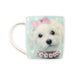 Bichon Frise Dog Blue and White Spot Mug Mugs FabFinds   