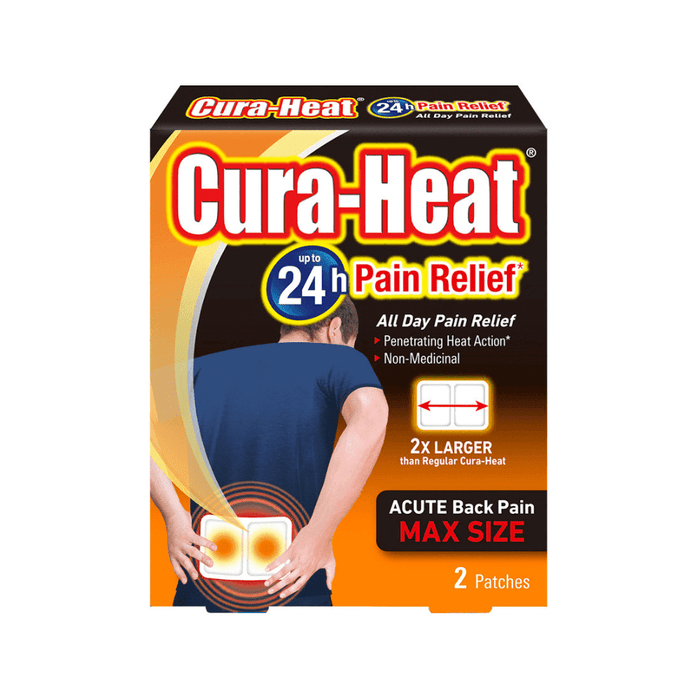 Cura-Heat Back Pain Heat Pads Max Size 2's Feminine Care Cura   