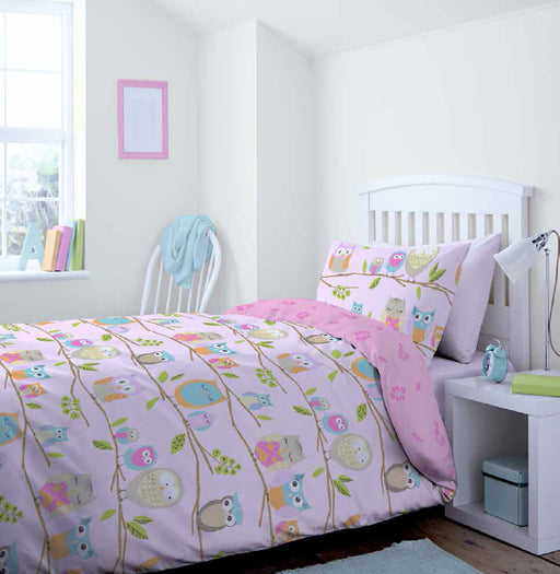 Kids' Owl Print Duvet Set Duvet Sets FabFinds   