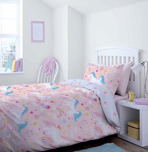Kid's Unicorn Print Duvet Set Duvet Sets FabFinds   