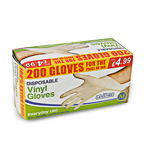 Disposable Vinyl Gloves 200 Pk Hygiene Gloves FabFinds   