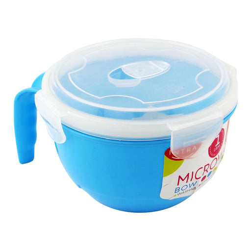 Microwave Lunch Bowl 1 Litre Assorted Colours Kitchen Storage Intra Blue  