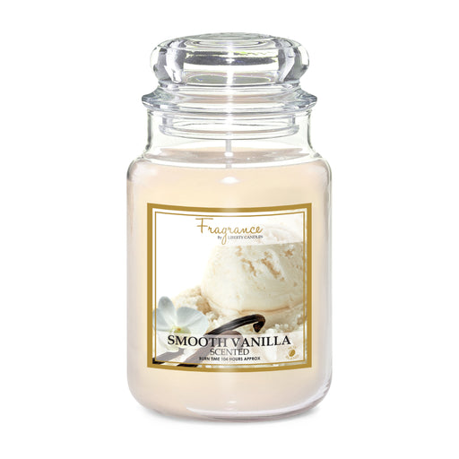 Fragrance Smooth Vanilla Scented Jar Wax Candle 18oz Candles Liberty Candles   