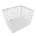 Patterned Plastic Storage Baskets Set of 3 Storage Baskets FabFinds Large White 