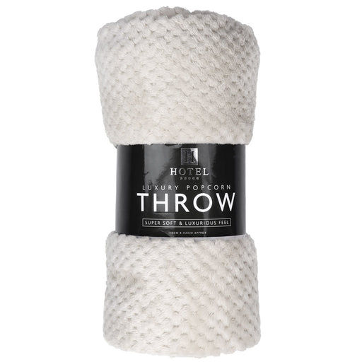 Super Soft Textured Popcorn Throw 130 x 150cm Assorted Colours Throws & Blankets FabFinds Silver  